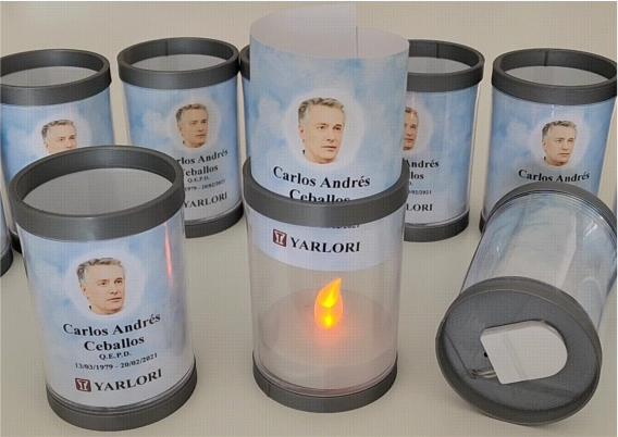 Velas de homenaje LED